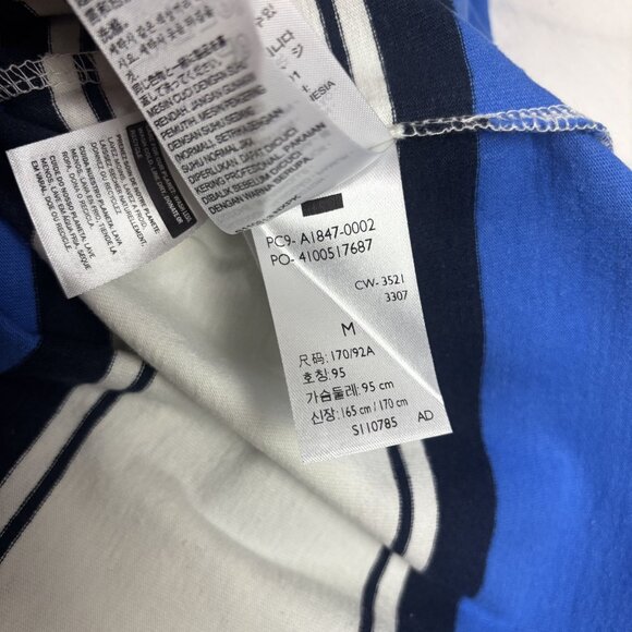 Levis Mens Oversized Striped Crewneck T-Shirt With Pocket Blue/White/Navy - Picture 16 of 16